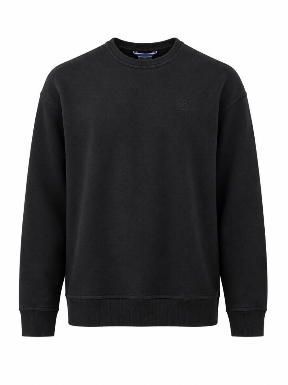 Champion Black Crewneck Sweatshirt L Cotton & Polyester Blend